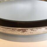 Miroir argenté en bois incurvé