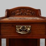 Pair Art Nouveau Nightstands with marble top by Paul Alexandre Dumas, Franc