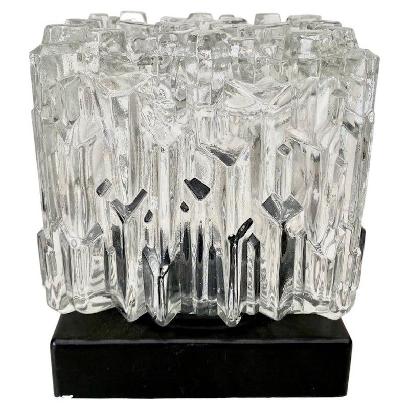Glass and bakelite ceiling lamp