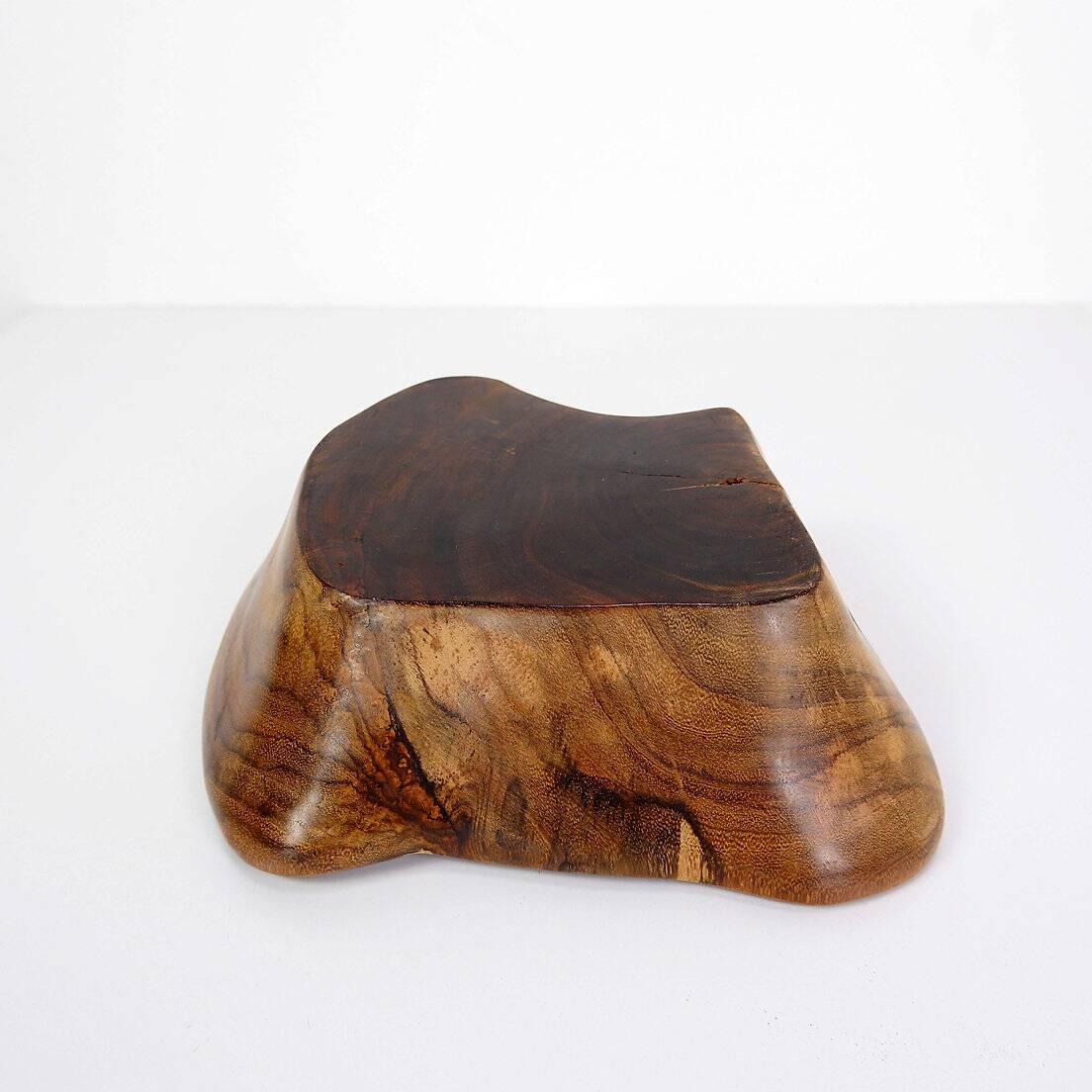 Brutalist Wood bowl - 1980s