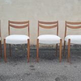 Set of 4 Scandinavian teak chairs