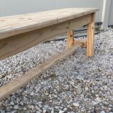 Sanded wood farm bench