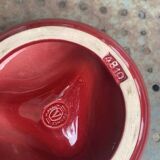 Verceram France Burgundy Red Slip Glazed Ceramic Ashtray