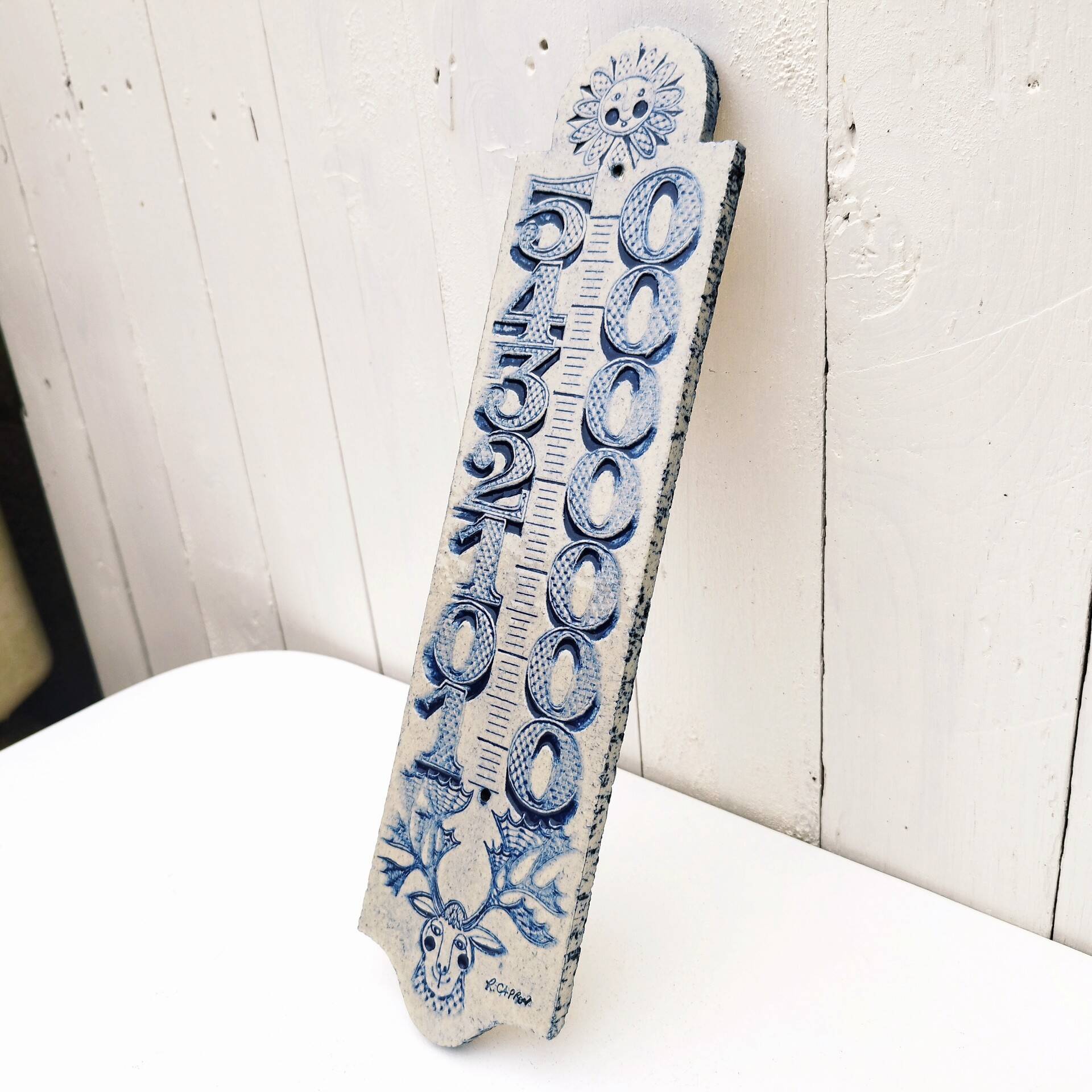 Roger Capron ceramic thermometer plate