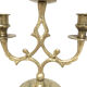 Pair of golden brass candle holders, 1970