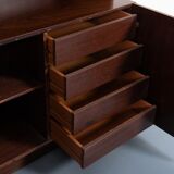 Two-piece cabinet made of Danish walnut veneer from the 1970s