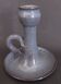Vintage hand-held candle holder, ceramic, glazed terracotta, Saint Rome de Tarn X