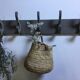 Porte manteau  ancien bois peint 5 patères