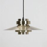 Mid-century pendant lamp in brass/gold finish / Danish modern design / Space Age / 1960s / 1970s