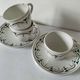 Set of 3 K&G Lunéville cups and saucers – Succao model, 1920s