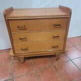 Scandinavian oak chest of drawers from the 60s