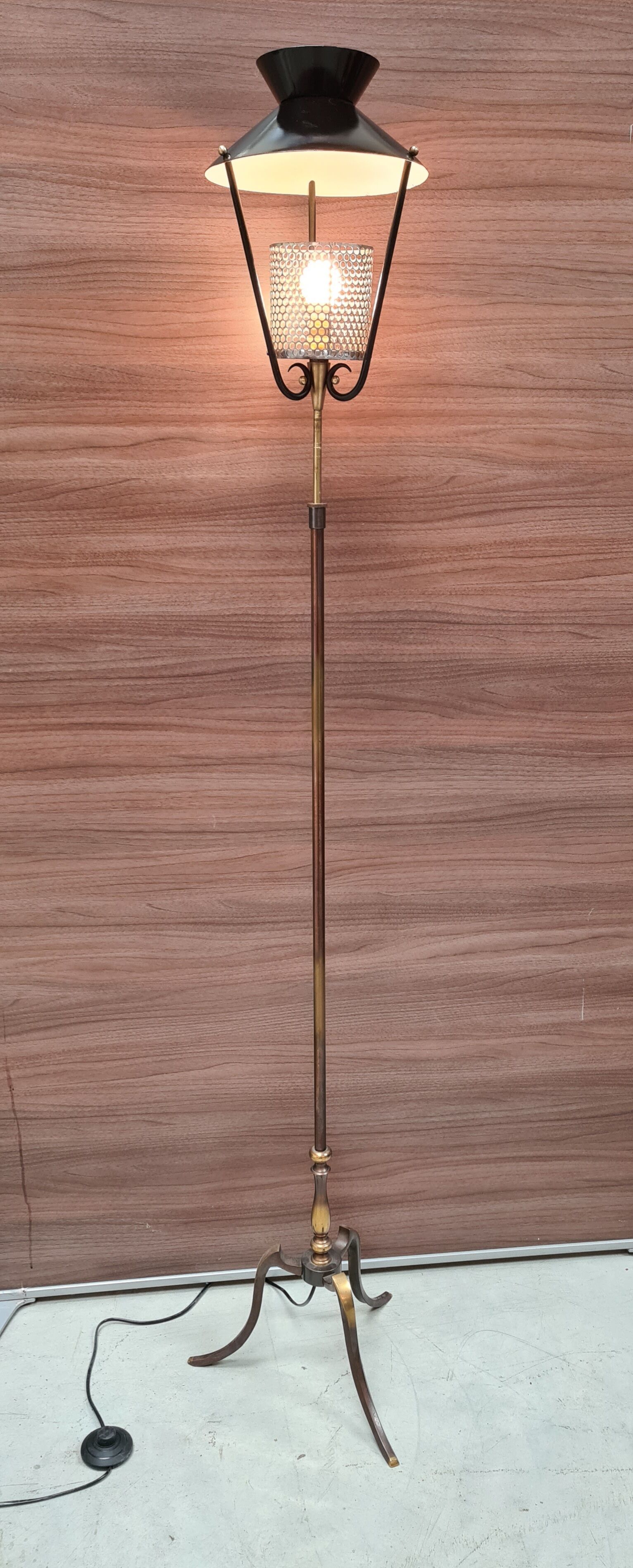 Adjustable diabolo floor lamp 1950 a 60