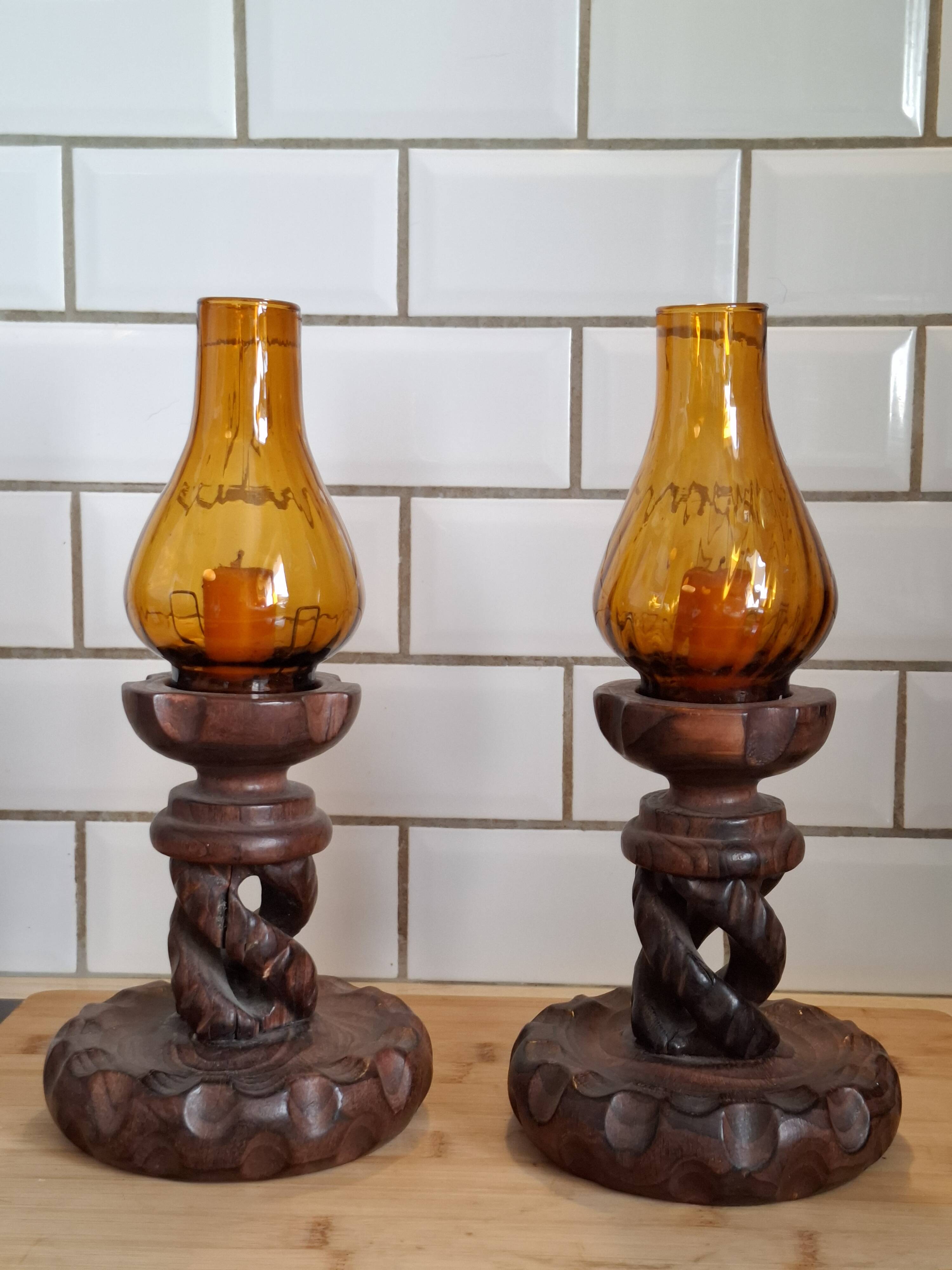 Pair of Arts and Crafts candlesticks