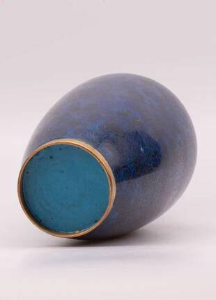 Large blue enamelled Chinese vase