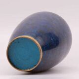 Large blue enamelled Chinese vase