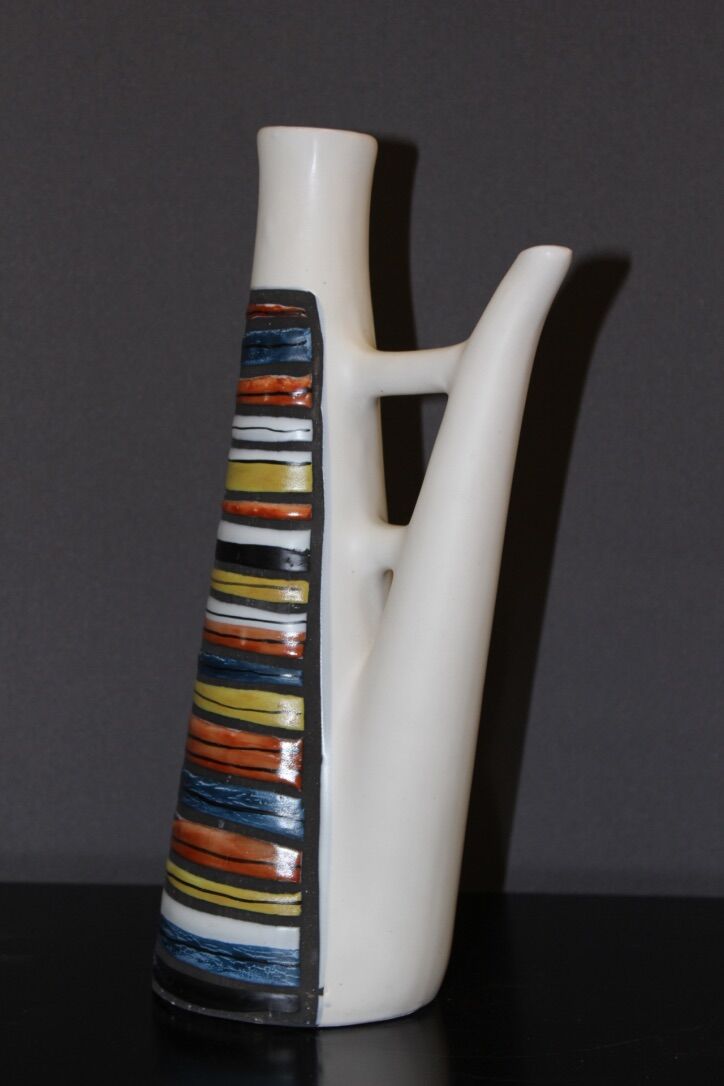 Ceramic pitcher by Capron circa 1960