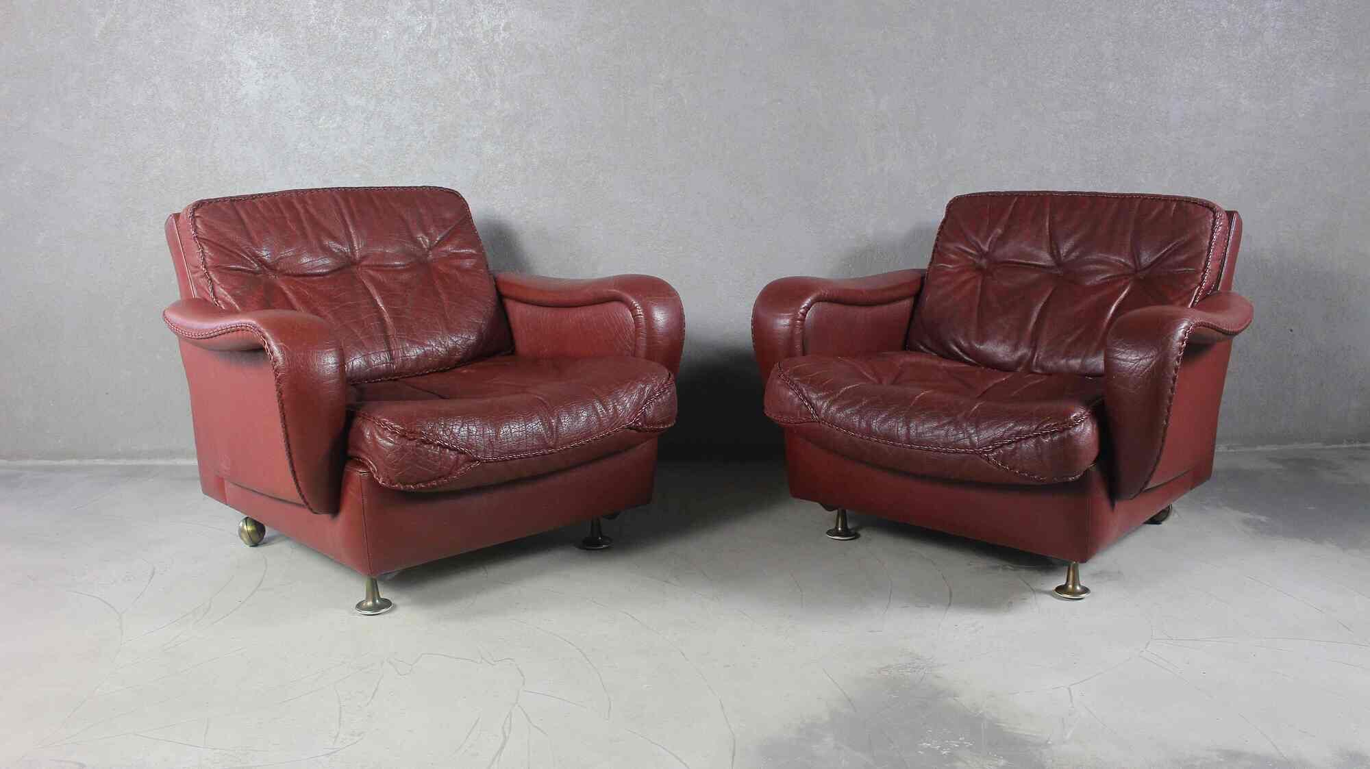 1970s Danish Brown Leather Chairs By Madsen & Schubell