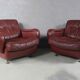 1970s Danish Brown Leather Chairs By Madsen & Schubell