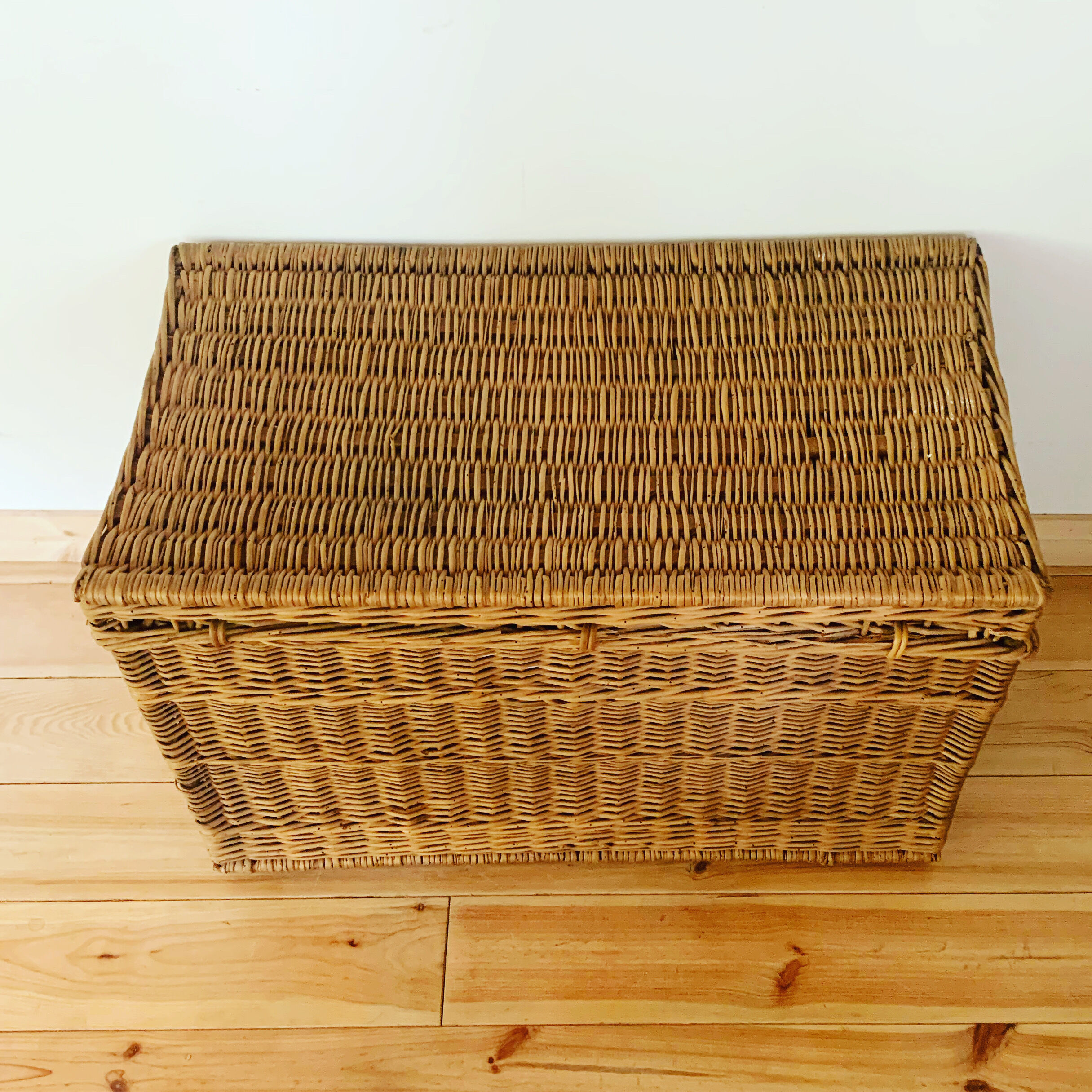 Vintage wicker trunk