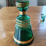 Vintage carafe and 5 glasses