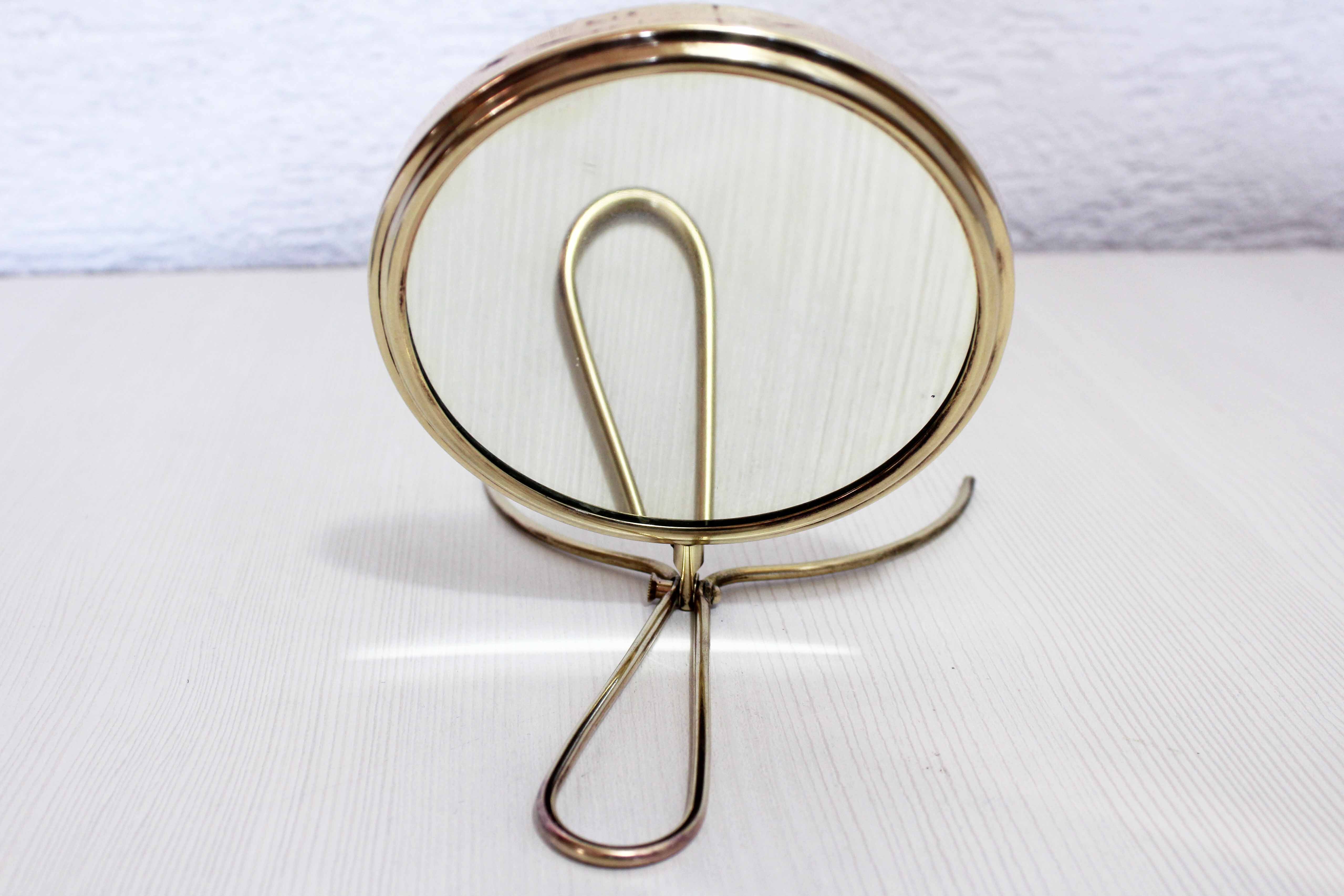 Brass barber mirror
