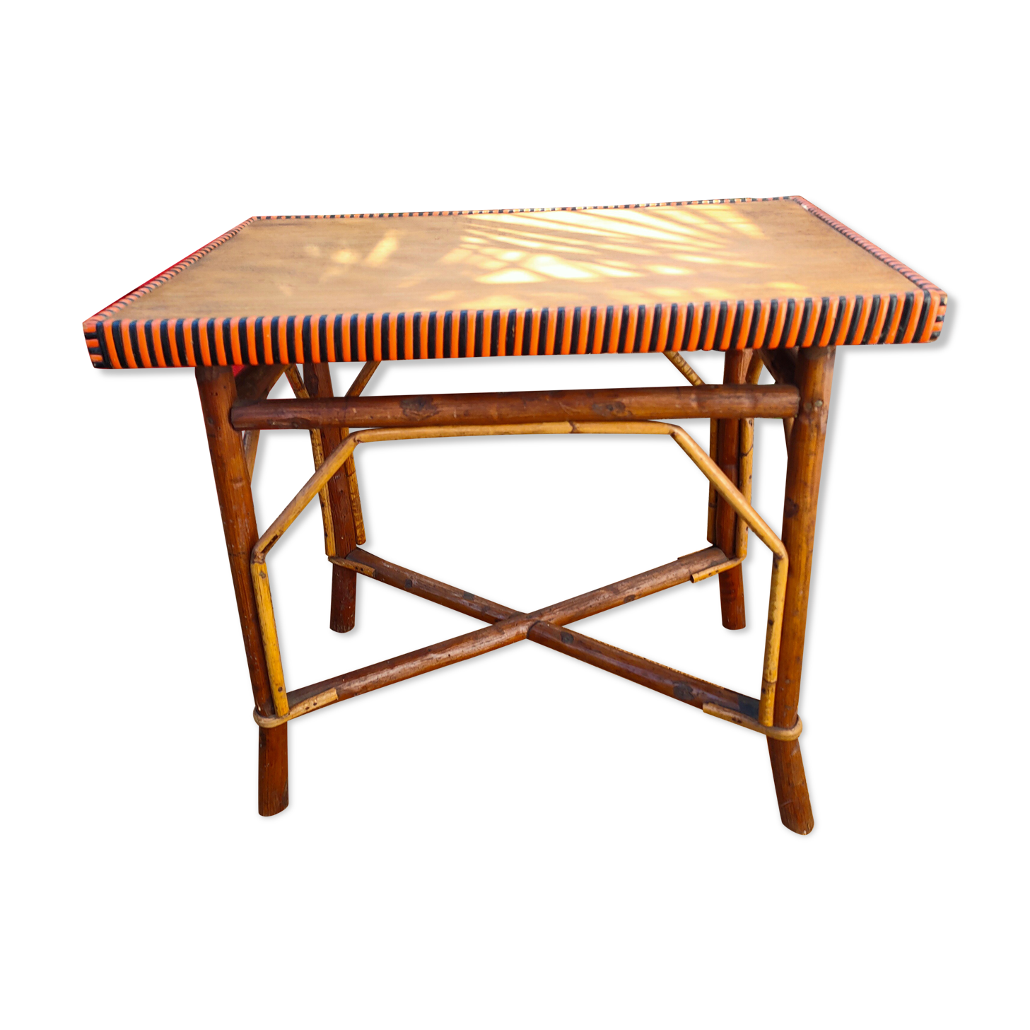 Vintage rattan coffee table