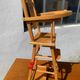 Vintage wooden toy doll high chair from the 70s