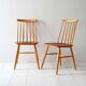Paire de chaises scandinaves, en hêtre et acajou