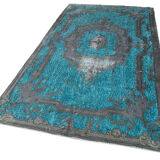 Hand-knotted unique anatolian 1980s 156 cm x 285 cm grey carpet