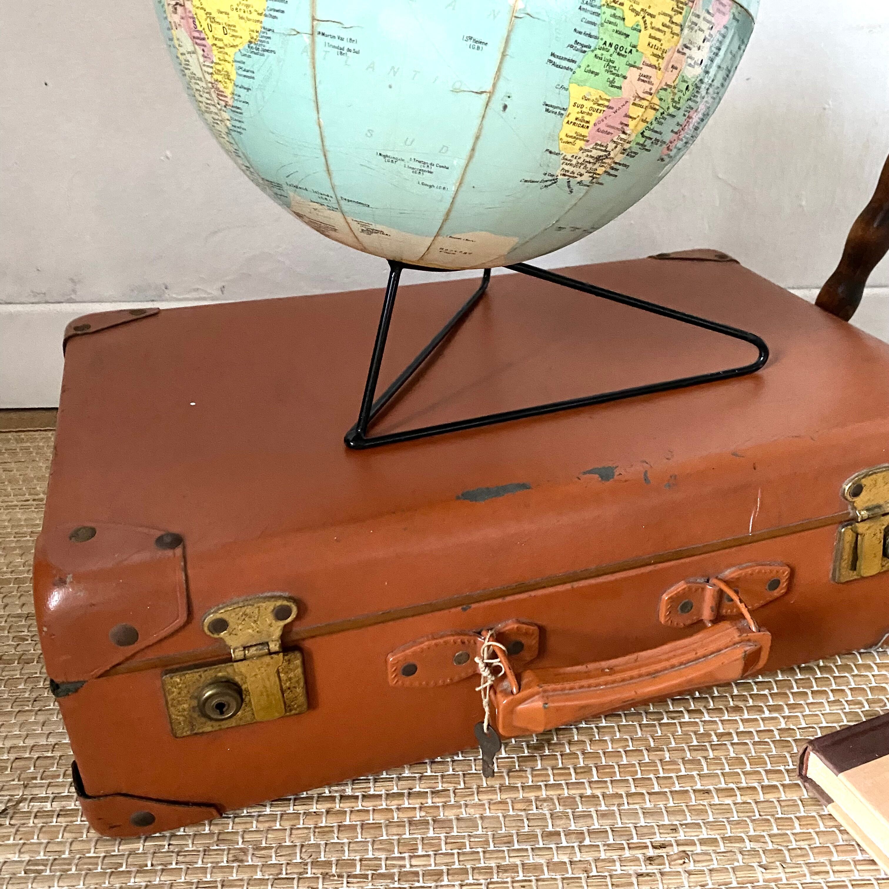 Antique suitcase and its key