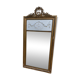 19th century Louis XVI style mirror in wood gilded with gold leaf, 74x150cm