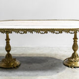 Marble and brass coffee table France 1940
