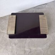 Art Deco coffee table in lacquer and brass