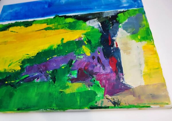 Peinture moderne paysage de Provence
