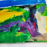Modern landscape painting of Provence
