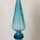 Carafe bouteille Empoli 68 cm italienne, verre bleu