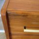 Cabinetmaker's chest of drawers - 4 drawers - golden oak - with oblique profile - compass feet - 1950