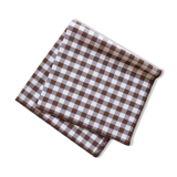 BHV serviette vichy marron