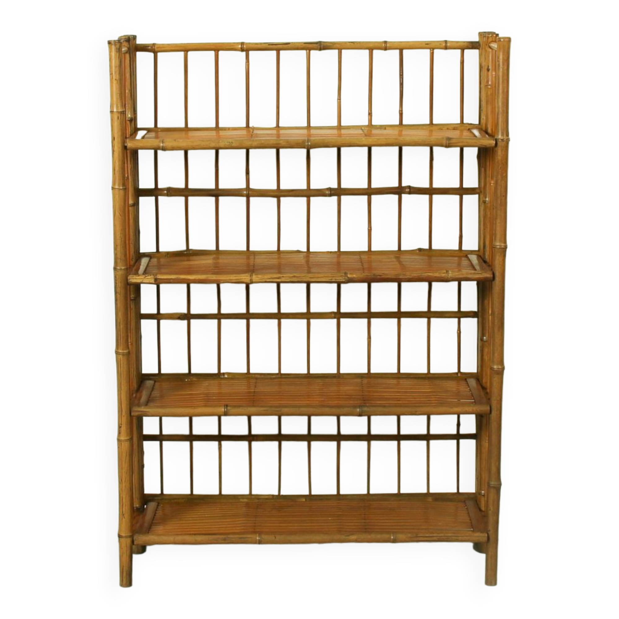 Bamboo Folding Campaign Shelves, France 1920s