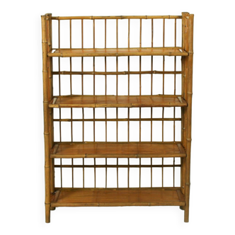 Bamboo Folding Campaign Shelves, France 1920s