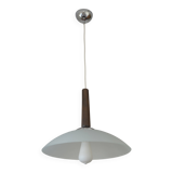 Hanging Lamp Mid-century modern Vintage Pendant Mint Green Glass Light 1970