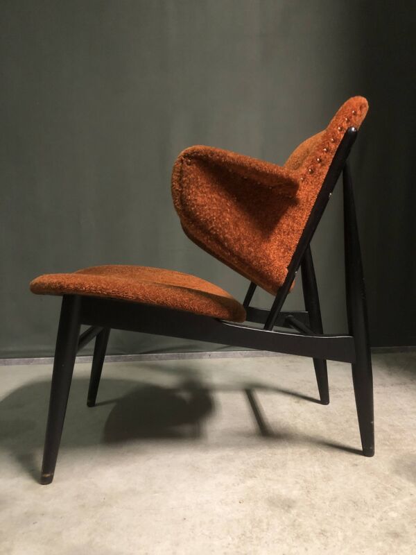 Chaise Shell des années 1950 par Ib Kofod-Larsen pour Christensen & Larsen, Danemark
