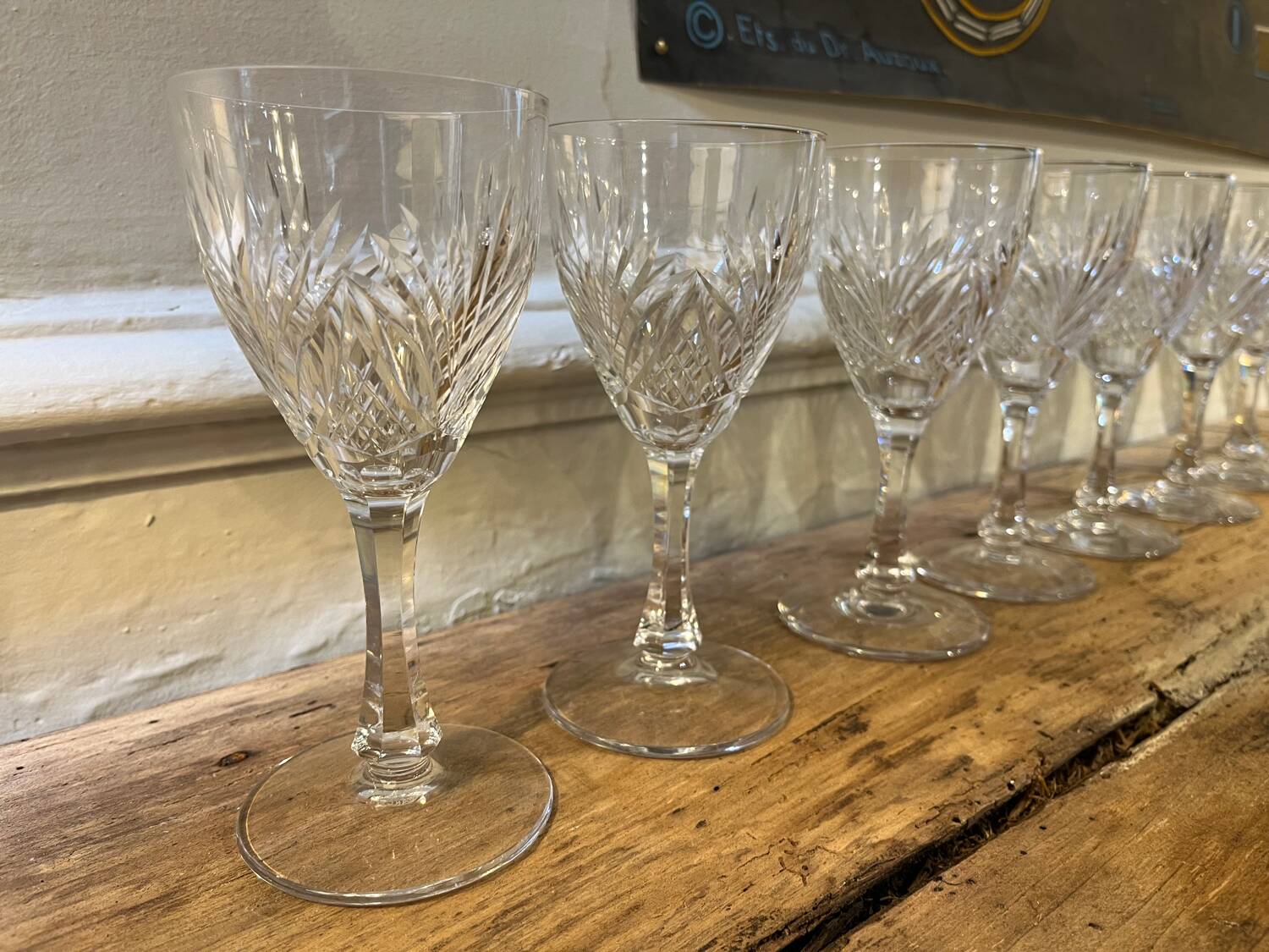 Beau lot de verres en cristal de Saint Louis