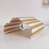 Paire Appliques tissu rayures jaune