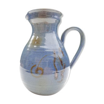Enamel sandstone carafe signed 1980s