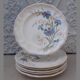 6 Longchamp Marguerite blue earthenware plates