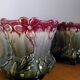 Paire de cache-pots, majolique Art Nouveau