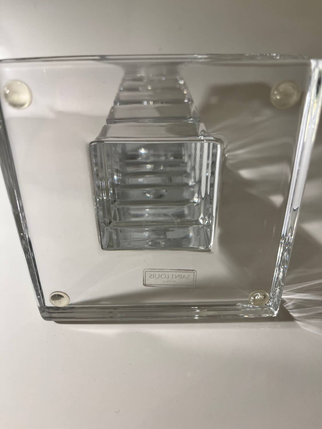 Bougeoir en cristal Saint-Louis – Design Jean Sala – Superbe état