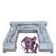 Monumental stone fireplace