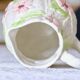 Hand-painted floral slip carafe